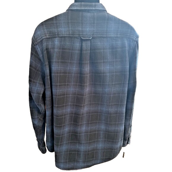 Orvis Heavy Flannel Jacket/Shacket Men's Sz XL 100% Cotton Blue & Black Plaid - Picture 8 of 15